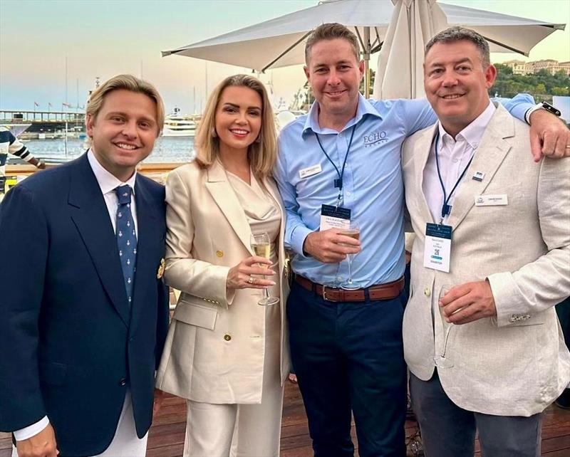Australian attendees Mitchell Torrens, Niamh Brennan, Chris Blackwell and David Good at the ISS Function at the Monaco Yacht Club - photo © AIMEX