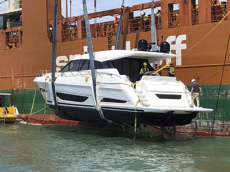 M and X Series Maritimo Motor Yachts on their way to owners in new Zealand and the USA photo copyright Maritimo taken at  and featuring the  class