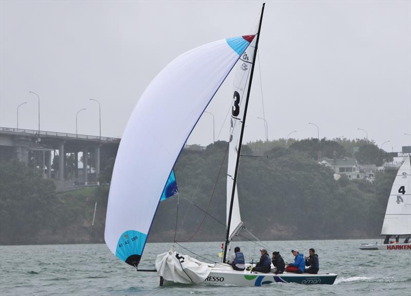 Finn Tapper (CYCA) on day 2 of the 2018 Nespresso Youth International Match Racing Cup - photo © Andrew Delves