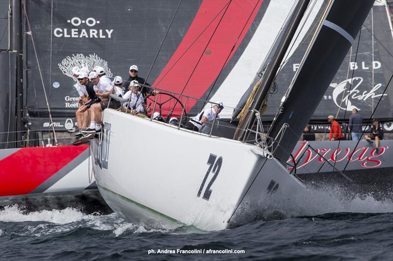 URM with Scallywag in the background - Australian Maxi Championship photo copyright Andrea Francolini taken at Cruising Yacht Club of Australia and featuring the Maxi class