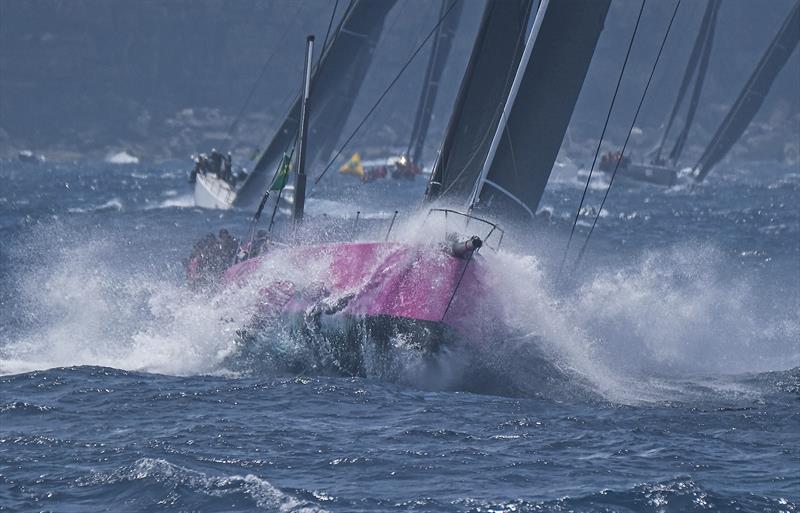 Botin 80 Stefan Racing off Sydney Heads after the start of the 2021 Sydney to Hobart Yacht Race photo copyright Mitch Pearson / Surf Sail Kite taken at Cruising Yacht Club of Australia and featuring the Maxi class