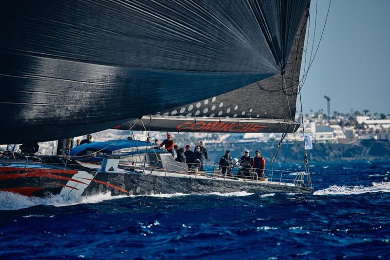 Shaving over 2 days 7hrs off the previous Monohull RORC Transatlantic Race record, the 100ft Maxi Comanche - photo © James Mitchell / RORC