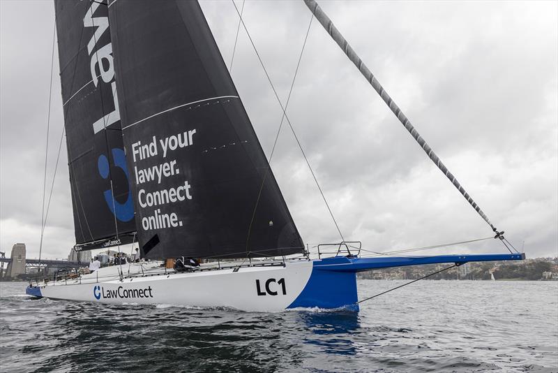 LawConnect preparing for the 2021 Sydney Hobart race photo copyright Andrea Francolini taken at Cruising Yacht Club of Australia and featuring the Maxi class