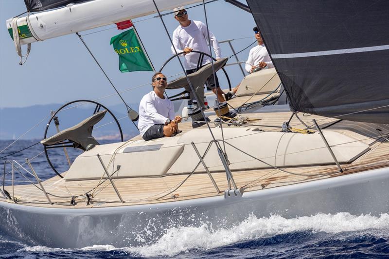 Benoît de Froidmont at the helm of his 60ft Wallyño photo copyright International Maxi Association / Studio Borlenghi taken at Société Nautique de Saint-Tropez and featuring the Maxi class