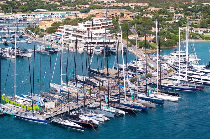 The Maxi 1 and Maxi Grand Prix classes on the dock at the Maxi Yacht Rolex Cup. Both are competing in World Championships this week - photo © IMA / Studio Borlenghi 