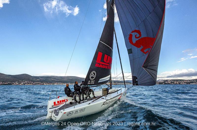 Lukasz Podnesienski's Razjaren with Ante Cesic at the helm - 2023 CRO Melges 24 Nationals Trogir - photo © regate.com.hr