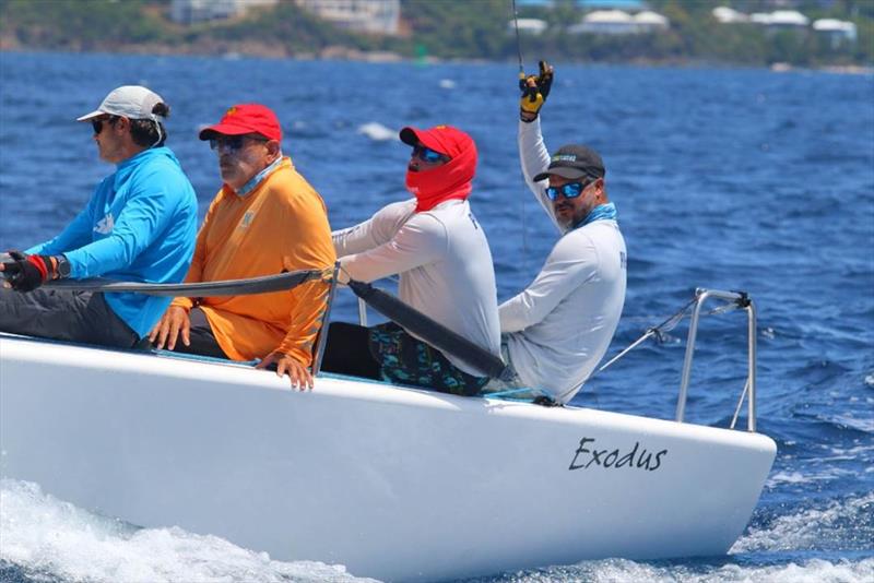 The Exodus team from Puerto Rico sails to first place on the first day of racing in the CSA Spinnaker Racing Class on day 1 of the 52nd St. Thomas International Regatta - photo © STIR / www.ingridabery.com