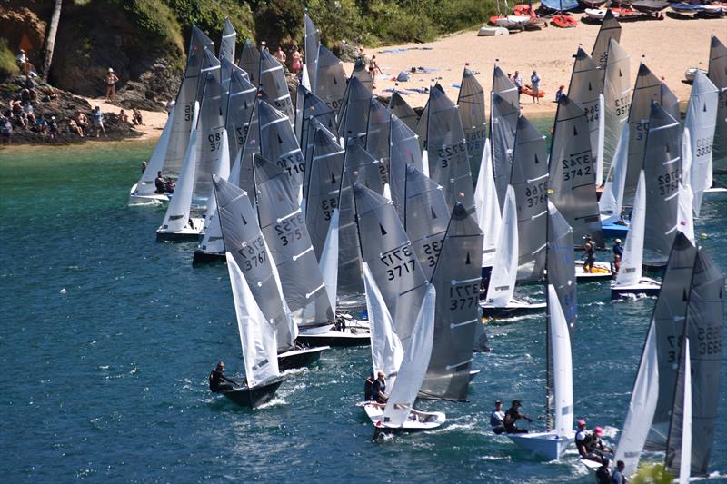 A busy startline on day 4 at Sharps Doom Bar Salcombe Merlin Week - photo © David Henshall