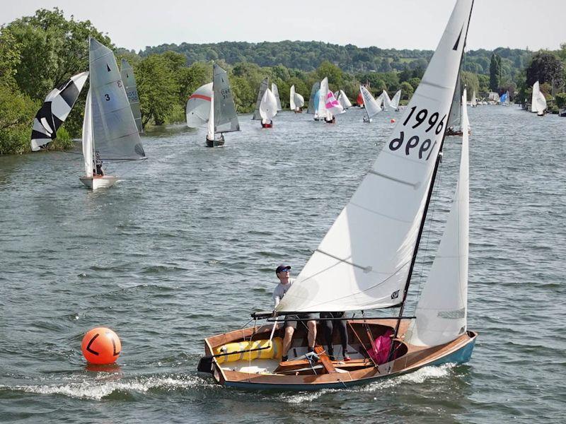 Chris and Pippa Kilsby in the recently renovated Queen Phillipa - Bourne End Week 2023 photo copyright Rob O'Neill / www.welshharp.co.uk taken at Upper Thames Sailing Club and featuring the Merlin Rocket class