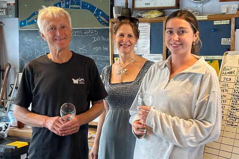 Rob and Hattie Cage win the Merlin Rocket De May (vintage) Series event at Hampton photo copyright Livvy Bell taken at Hampton Sailing Club and featuring the Merlin Rocket class