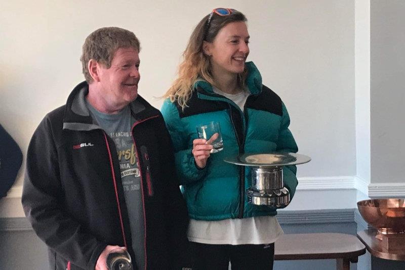 Matt Biggs and Beka Jones, Felluca winners - Merlin Rocket Felucca Trophy at Hollingworth Lake photo copyright David Winder taken at Hollingworth Lake Sailing Club and featuring the Merlin Rocket class