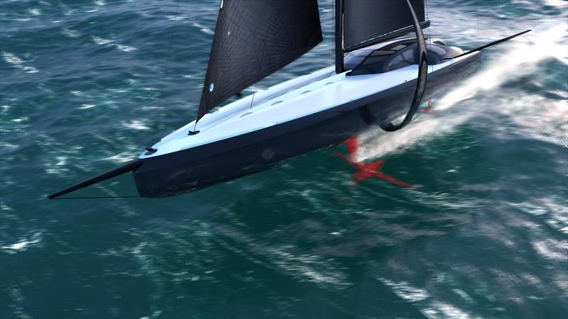 Renders of the METIS 45 full-foiling yacht designed for offshore double-handed and crewed racing - photo © Sangiorgio Marine