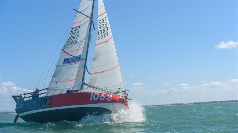 Aina Bauza navigating transatlantic route on 6.5m monohull photo copyright Peters & May taken at  and featuring the Mini Transat class