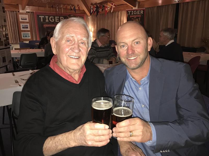 Ian Walker & Dennis Merricks share a drink during the John Merricks Tiger Trophy - photo © Ian Walker