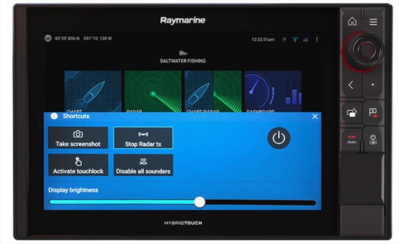 Disable All Sonars Quick Button photo copyright Raymarine taken at 