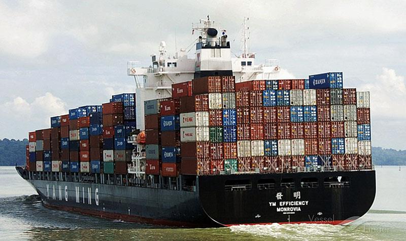 The container ship YM Efficiency photo copyright Supplied taken at 