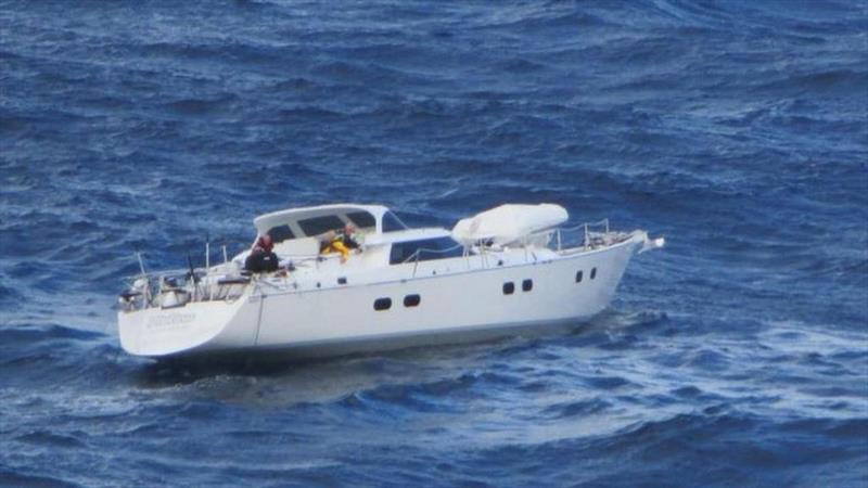 SV Platino after being dismasted in the Sw Pacific, June 2016 - photo © Southern Lily