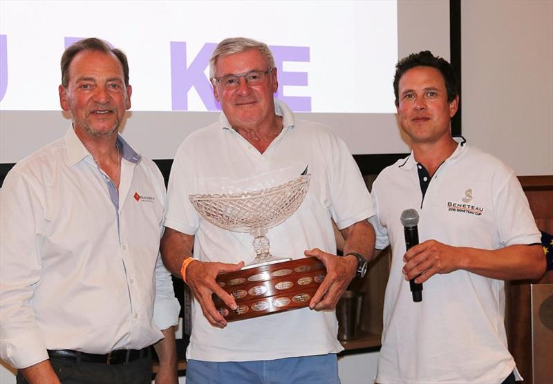 Flagstaff Marine's Graham Raspass and Micah Lane flank David Boekemann, 2018 winner of the Beneteau Cup. - photo © Alex McKinnon Photography