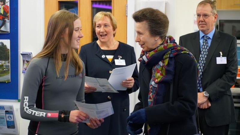 Hannah Whitham receiving her Assistant Instructor certificate from HRH The Princess Royal photo copyright Toddbrook SC taken at Toddbrook Sailing Club