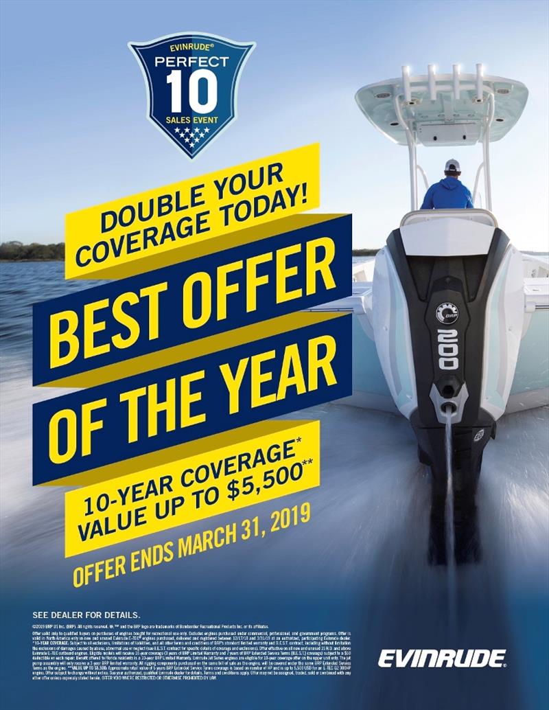 Evinrude announces Perfect 10 Sales event photo copyright Evinrude taken at 