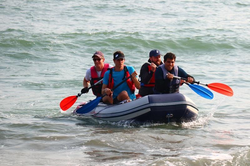 Paddling ashore at Beneteau Four Peaks Race - photo © Beneteau