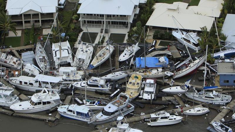 Extreme weather event impacts on marina  photo copyright Colin Bransgrove taken at 