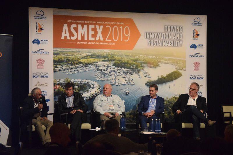 Tasmania Focus Panel: From the left: Jeremy Spear, Chair ACMG; Robert Miley, Chair, Tasmania Maritime Network; Roger Janes, Sales & Marketing Manager, Richardson Devine Marine Constructions; Chris Blackwell, Sales and Marketing Manager, Echo Yachts - photo © AIMEX