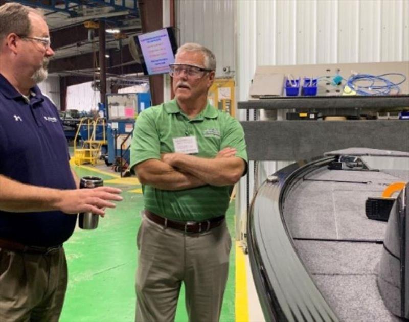 Minnesota State Senator Bill Ingebrigtsen visits Lund and Crestliner photo copyright NMMA taken at 