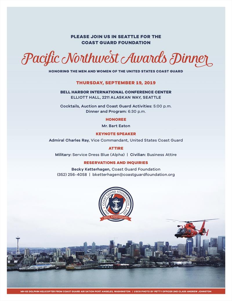 Coast Guard Foundation announces Pacific Northwest Awards Event photo copyright Rus Graham taken at 