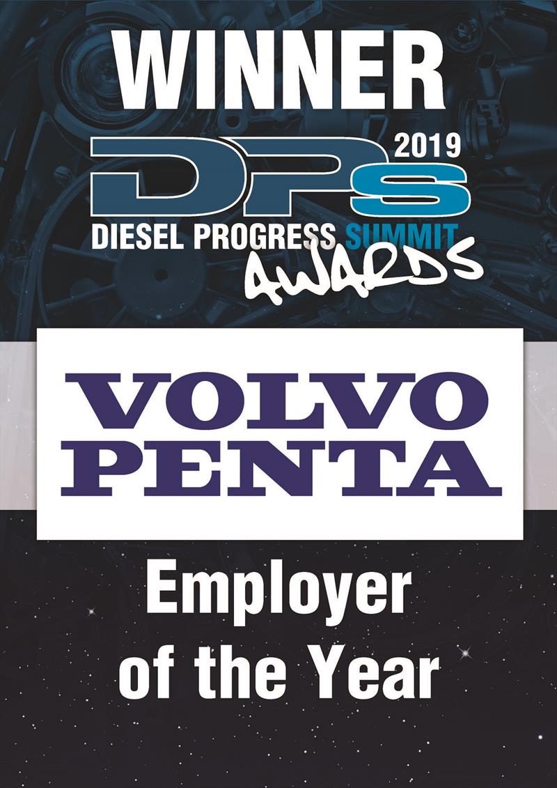 Employer of the Year Award for Volvo Penta, presented at the Diesel Progress Summit, held Sept. 30, 2019 in Louisville, Ky photo copyright Christine Carlson taken at 