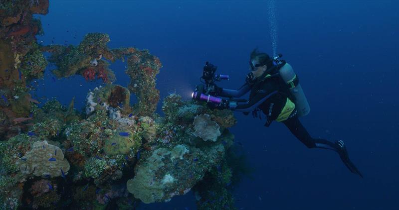 Beth filming Hoki Truk Lagoon photo copyright Darren Gill taken at 