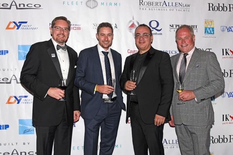 Chris Blackwell (middle left), Sales & Marketing Manager of Echo Yachts and Sam Sorgiovanni (middle right), General Manager of Sorgiovanni Design at the ISS Design and Leadership Awards Gala - photo © AIMEX