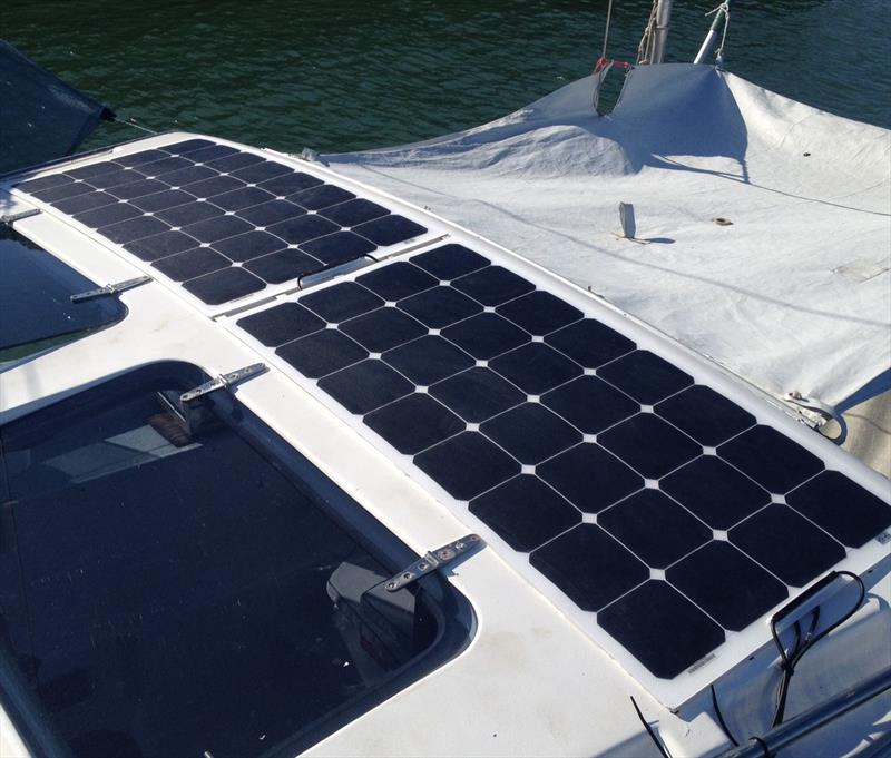 Lightweight solar panels on catamaran photo copyright solar4rvs.com.au taken at 