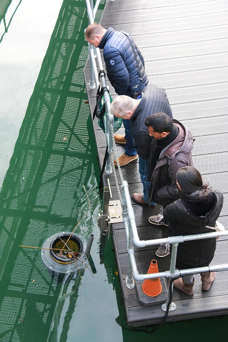 Visitors with Ocean Village Marina Seabin photo copyright DP World taken at 