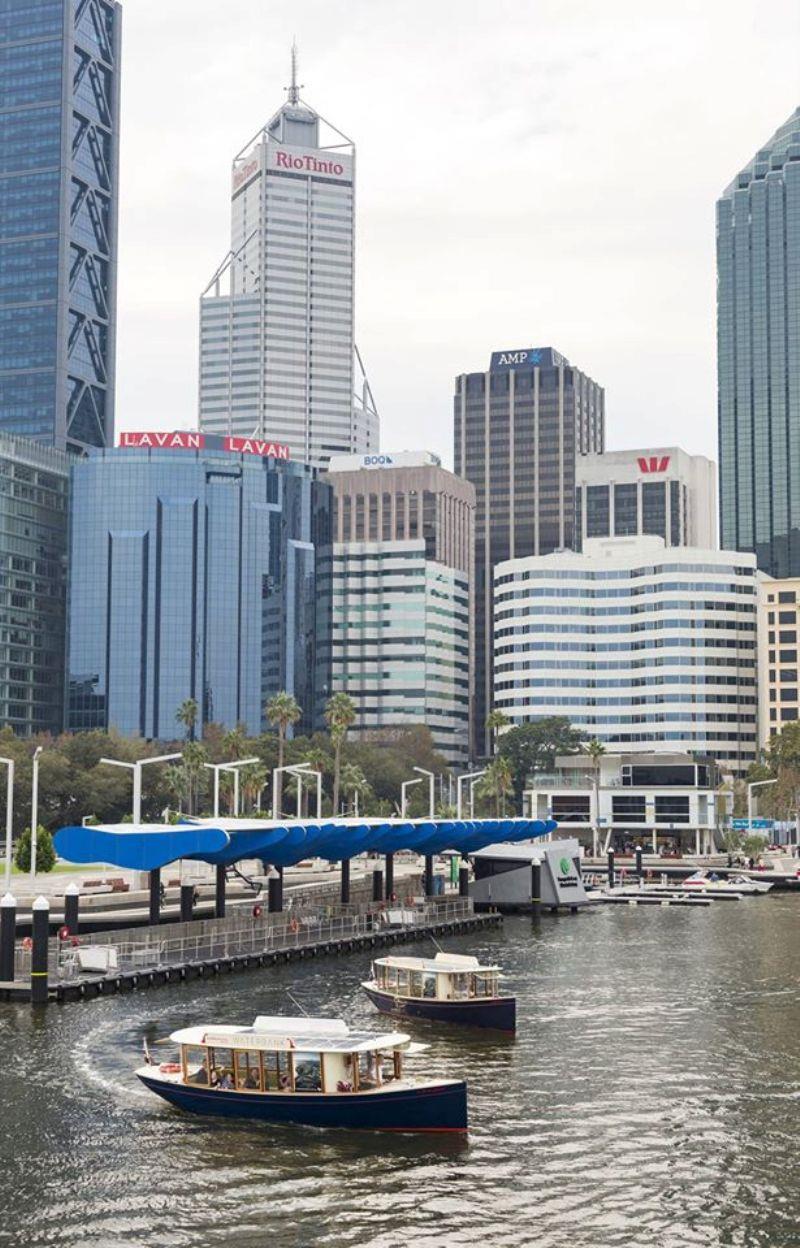 Two solar-electric ferries which operate out of Elizabeth Quay, Perth photo copyright Ray Cash taken at 