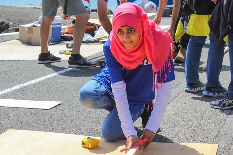 Deakin Engineering Student in team Above and Beyond. - photo © Sarah Pettiford