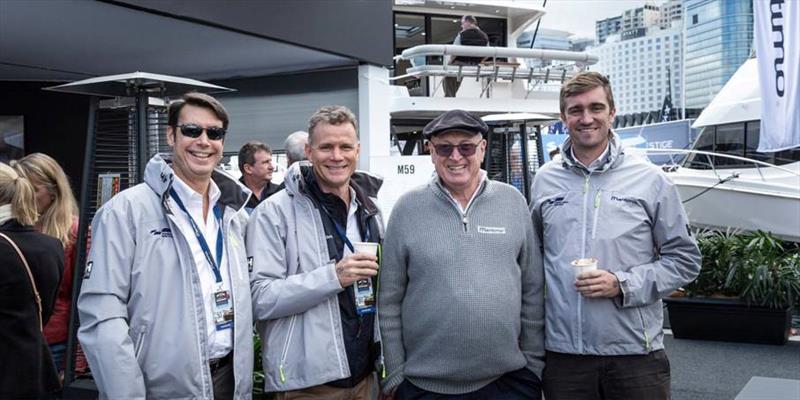 (l to r) Maritimo CEO Garth Corbitt, Australasian sales manager Ormonde Britton, company founder Bill- Barry Cotter and lead designer Tom Barry-Cotter are forging ahead with an action packed 2020 program despite the challenges of the Covid-19 virus. - photo © Paul Wilson