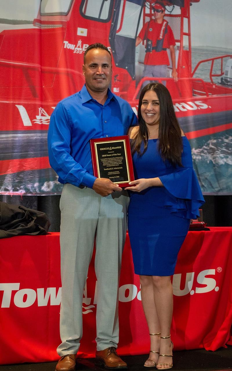 (L to R) TowBoatUS Islamorada owners Carlos Galindo and Ilene Perez photo copyright BoatUS taken at 