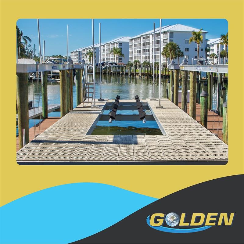 Strikes again with an amazing installation of the Golden Boat Lifts! photo copyright Golden Boat Lifts taken at 