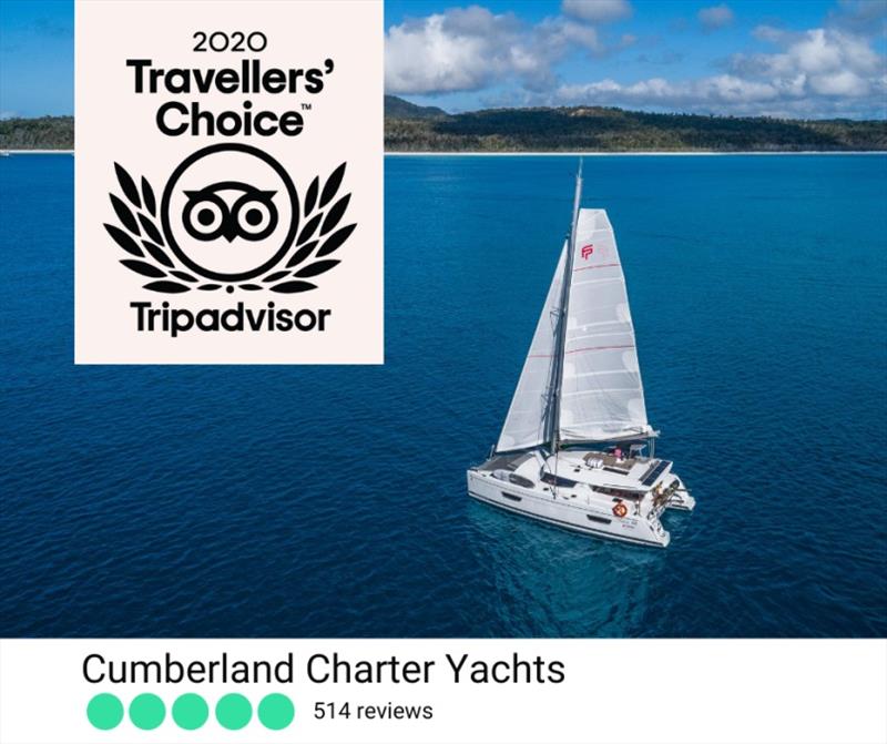 Cumberland Charter Yachts Wins 2020 Tripadvisor Travellers' Choice Award for Self-Guided Tours & Rentals, and Boat Hire - photo © Cumberland Charter Yachts