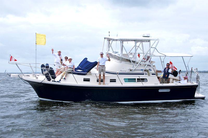 Race Committee finishing boat in the 2020 Denmark Race at Stamford - photo © Rick Bannerot / ontheflyphoto.net