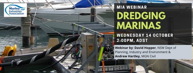 Webinar - Dredging Marinas Navigation Channels - photo © Marina Industries Association