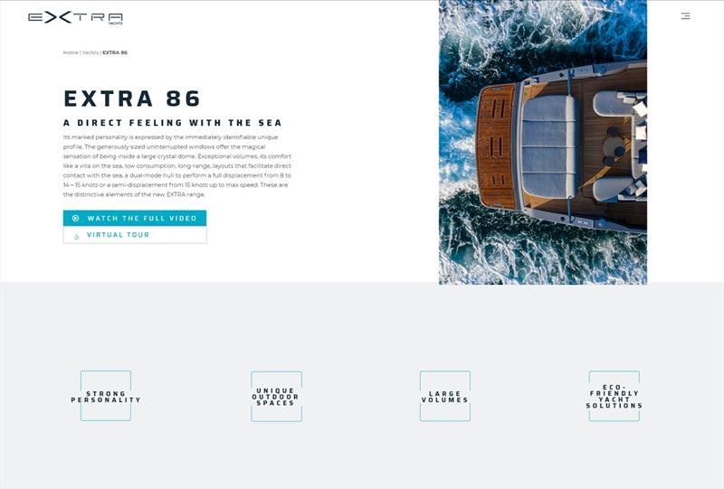 The new extrayachts.com website is online - photo © Extra Yachts