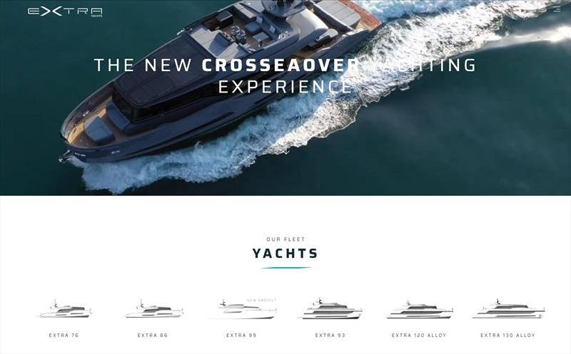 The new extrayachts.com website is online - photo © Extra Yachts