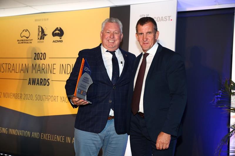 Marine Industry Champion Trent Gay - GCCM and Presenting Partner Stephen Joyce from the City of Gold Coast photo copyright Salty Dingo taken at 