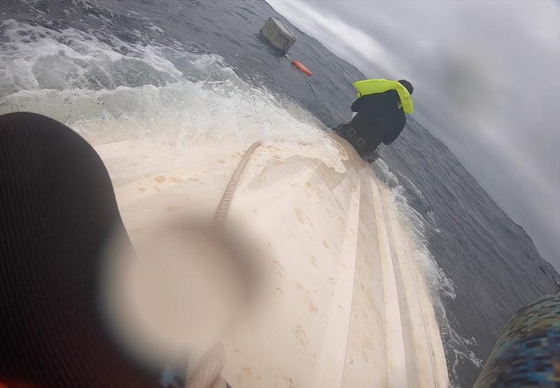 GoPro footage of the fishermen awaiting rescue - photo © Saltwater Stone