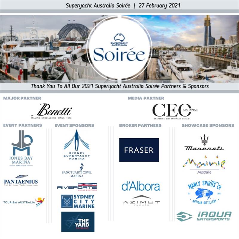 Superyacht Australia Soiree partners and sponsors photo copyright AIMEX taken at 