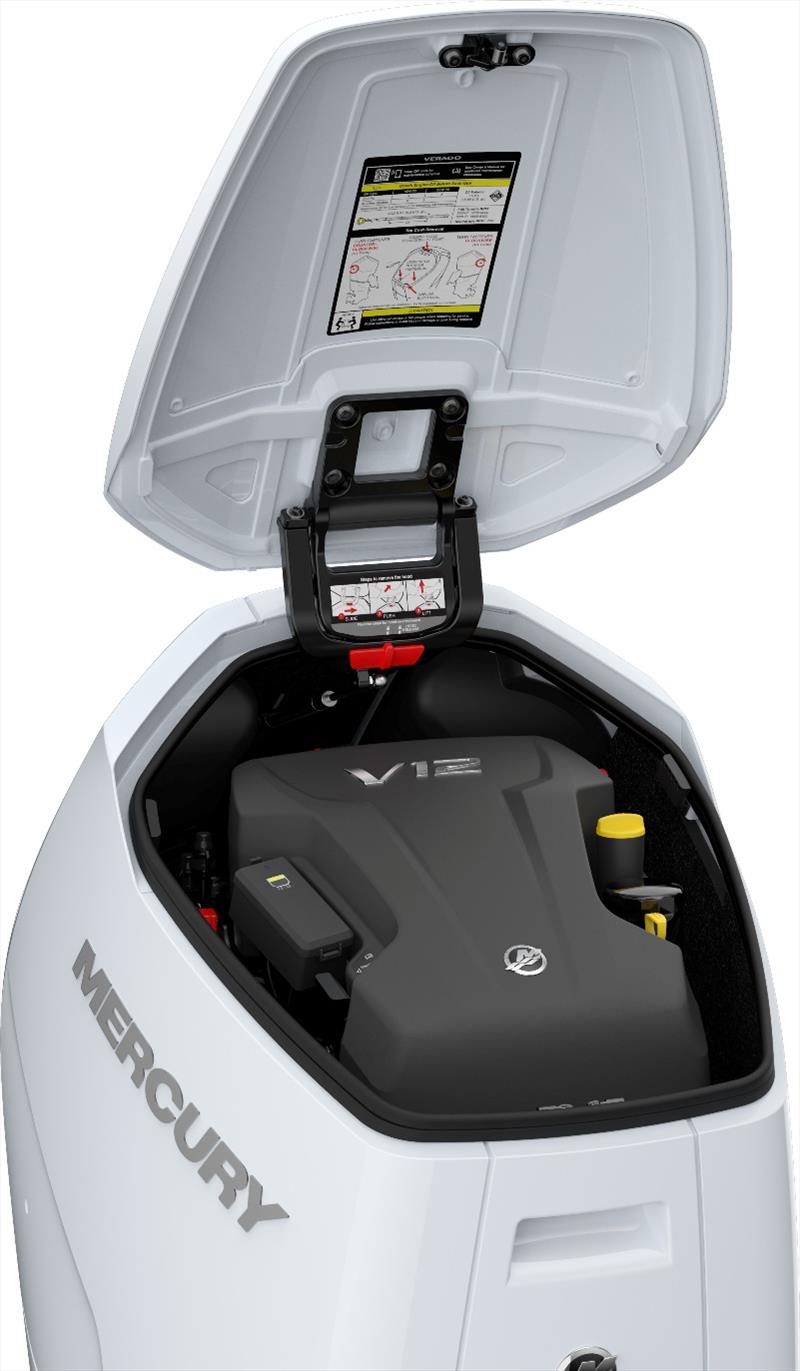 Mercury Verado V12 Cowl Hood - The Mercury Verado V12 features the easy access of a newly-design cowl hood photo copyright Mercury Marine taken at 