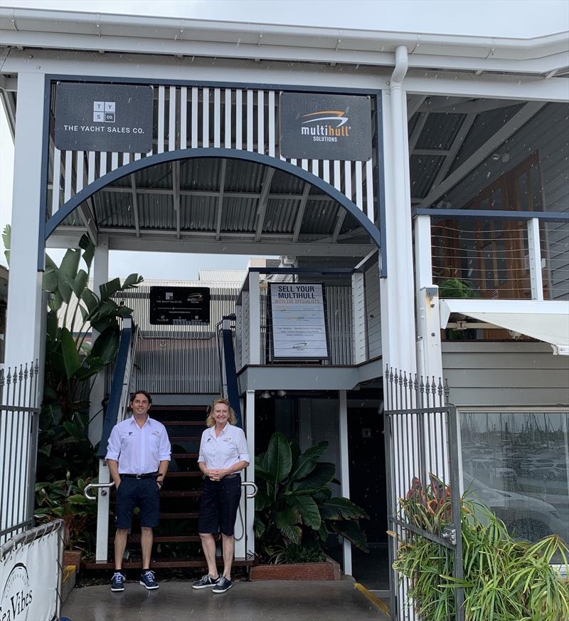 Sales consultants Adam McKay and Anna Wallace at The Yacht Sales Co and Multihull Solutions' new Brisbane Sales Centre photo copyright Kate Elkington taken at 