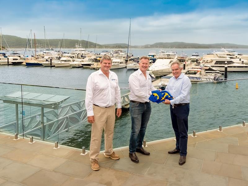 David Randall, General Manager, Andrew Chapman, President MIA, Les Binkin, Owner Koolewong & Marmong Point Marinas. - photo © Marina Industries Association